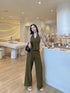 Women Casual Halter Neck Waist Coat with Trousers Sets